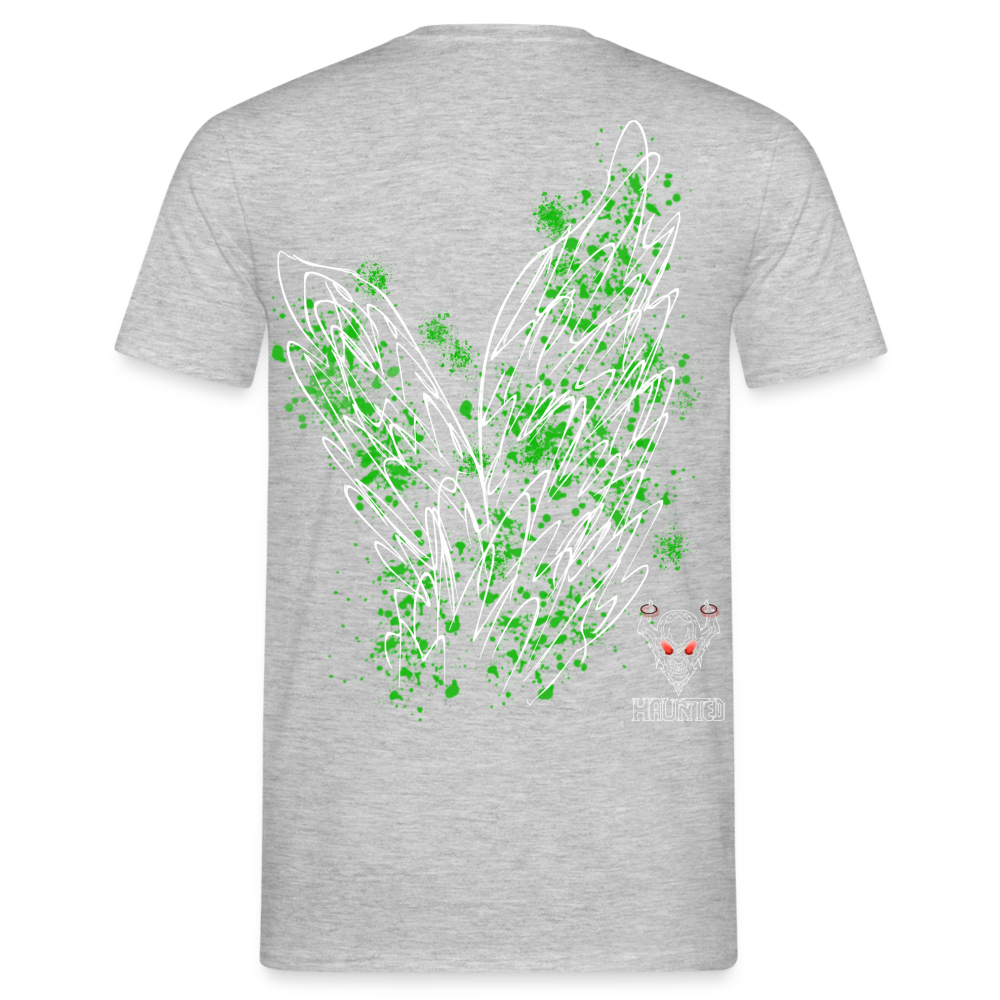 Men T-Shirt Green Wings - Grau meliert