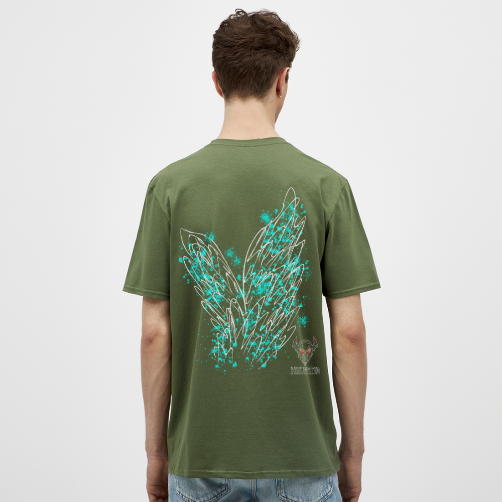 Men T-Shirt Aqua Wings - Militärgrün