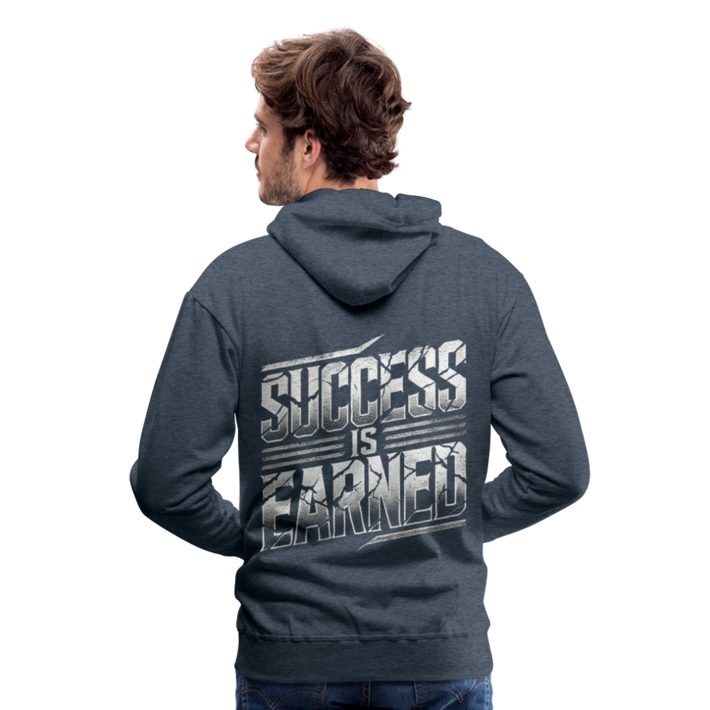 Men Hoodie Success is Earned - Jeansblau