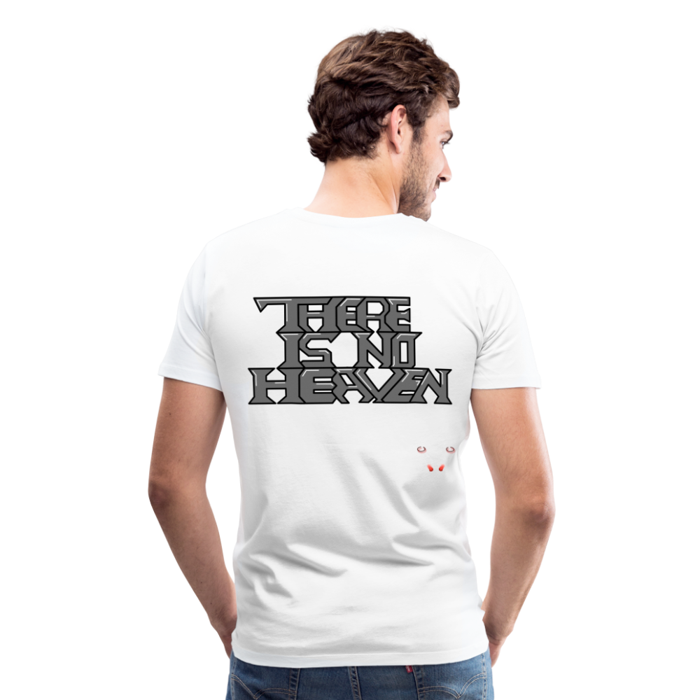Men T-Shirt There Is No Heaven Text - Weiß