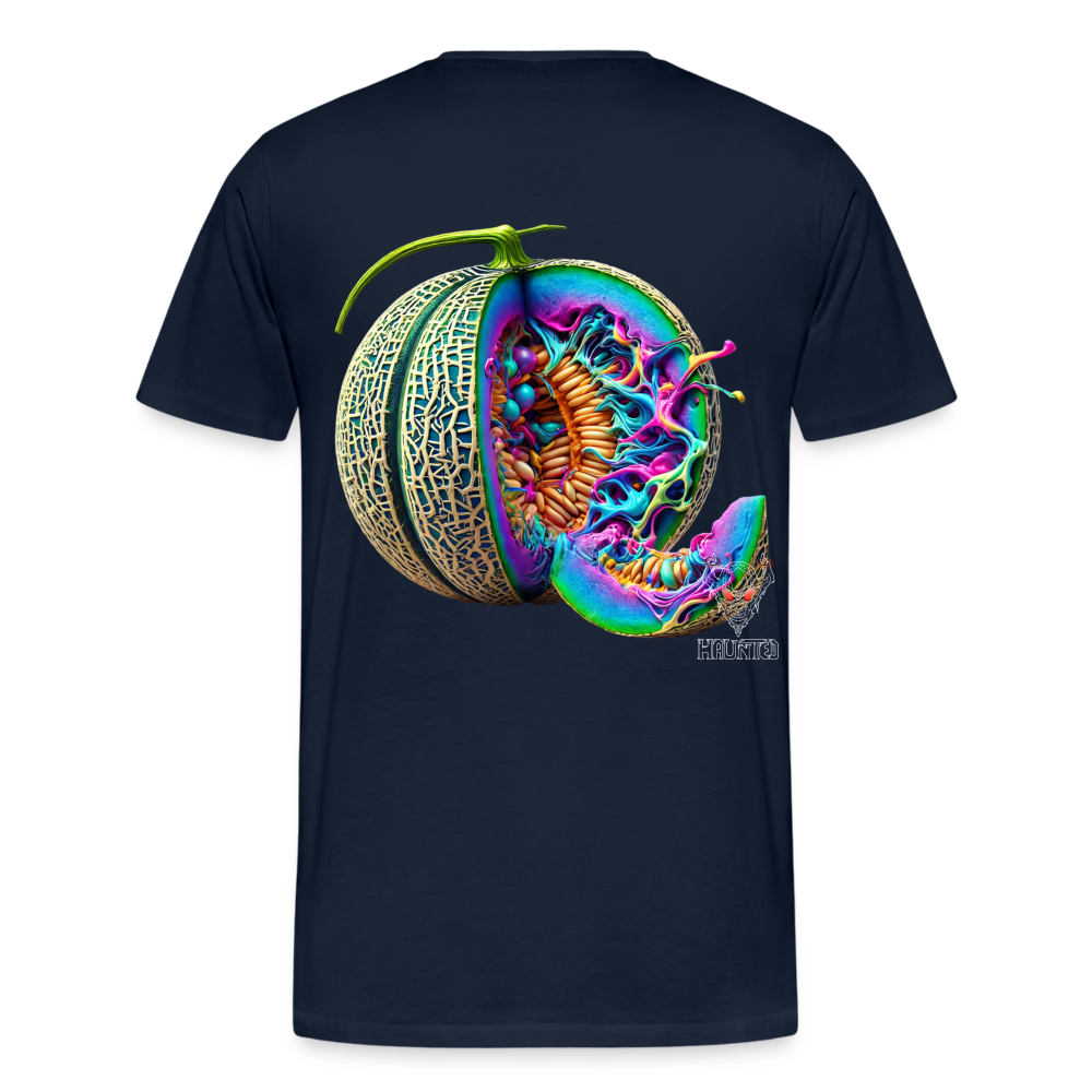 Men T-Shirt Neon Melon Art - Navy
