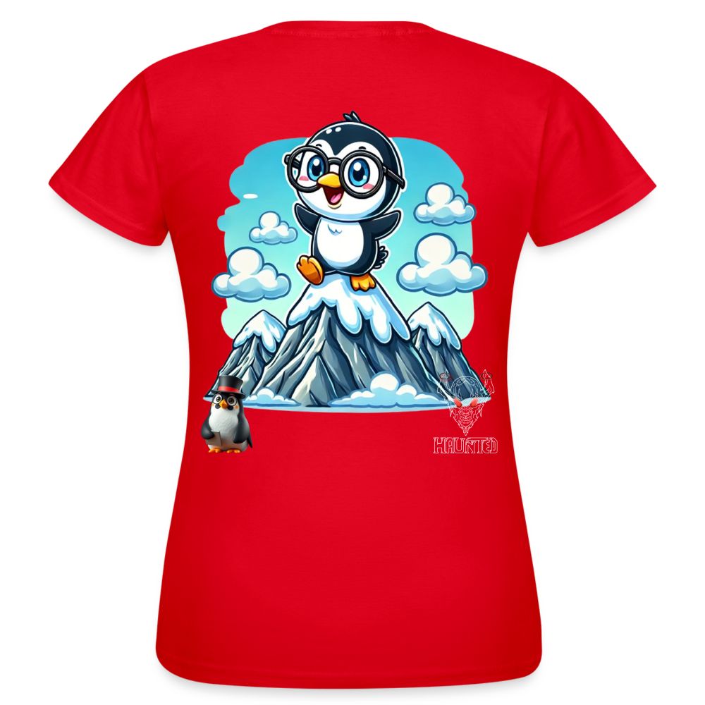 Women T-Shirt KasPenguin on Top - Rot