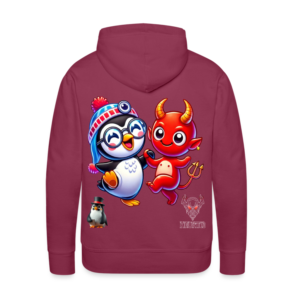 Men Hoodie Dancing with Devil - Bordeaux