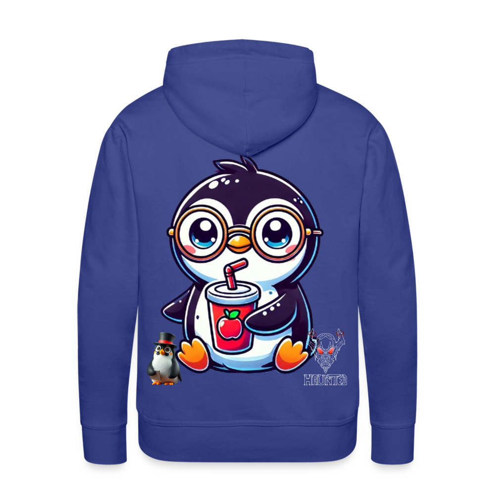 Men Hoodie KasPenguin with Drink - Königsblau