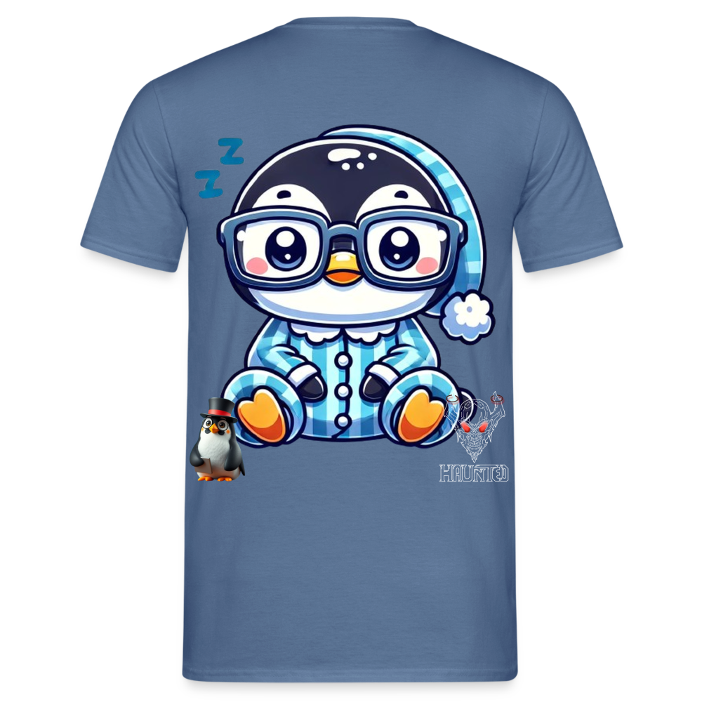 Men T-Shirt KasPenguin in Pyjama - Taubenblau