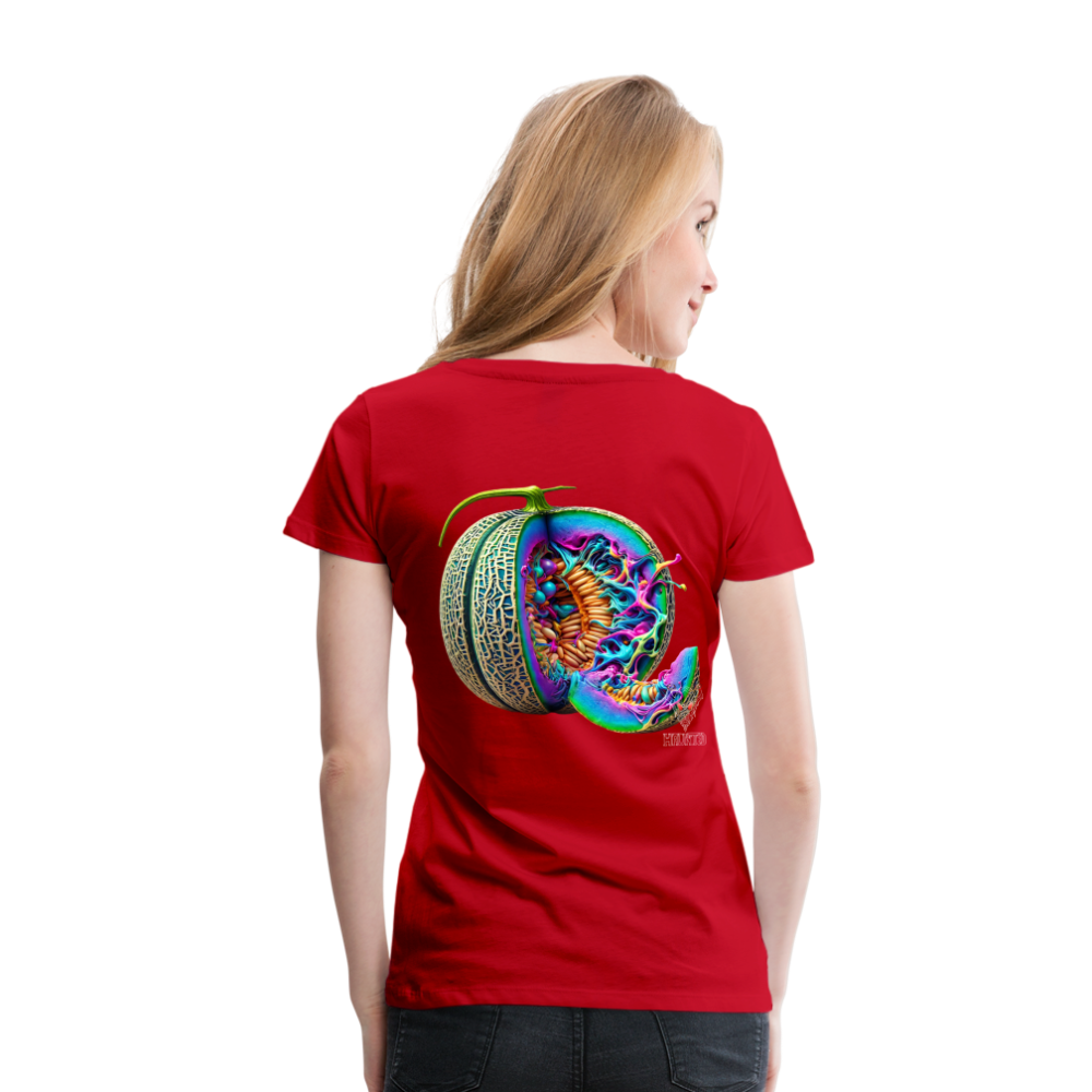 Woman T-Shirt Neon Melon Art - Rot