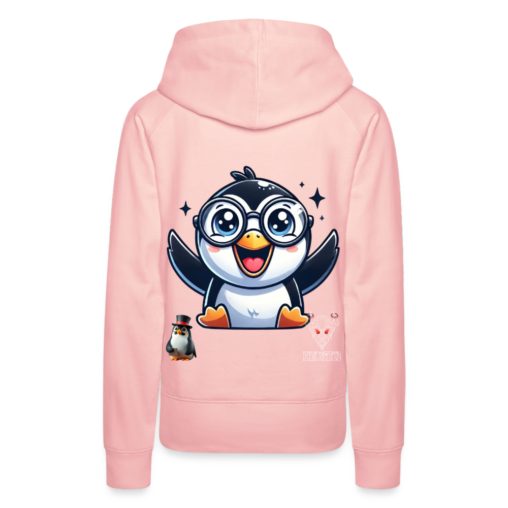 Women Hoodie KasPenguin Happy - Kristallrosa