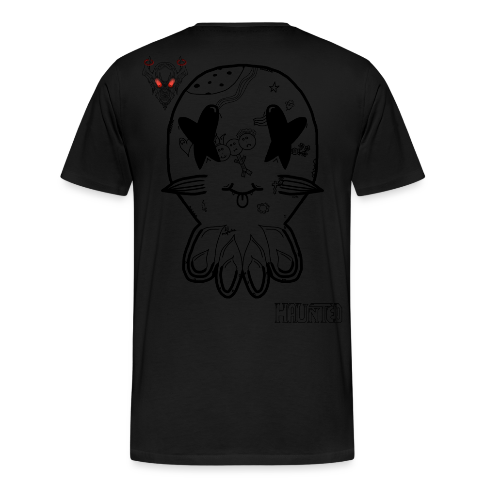 Man T-Shirt Ghost Doodle Dark - Schwarz