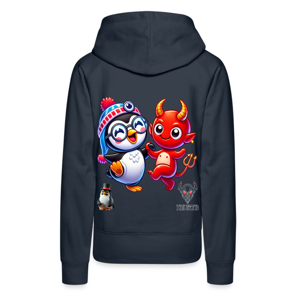 Women Hoodie Dancing with Devil - Navy