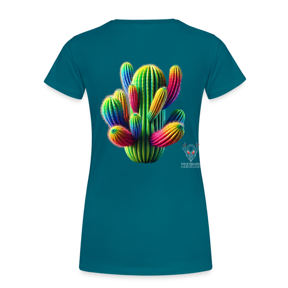 Woman T-Shirt Prismatic Cactus Bloom - Divablau