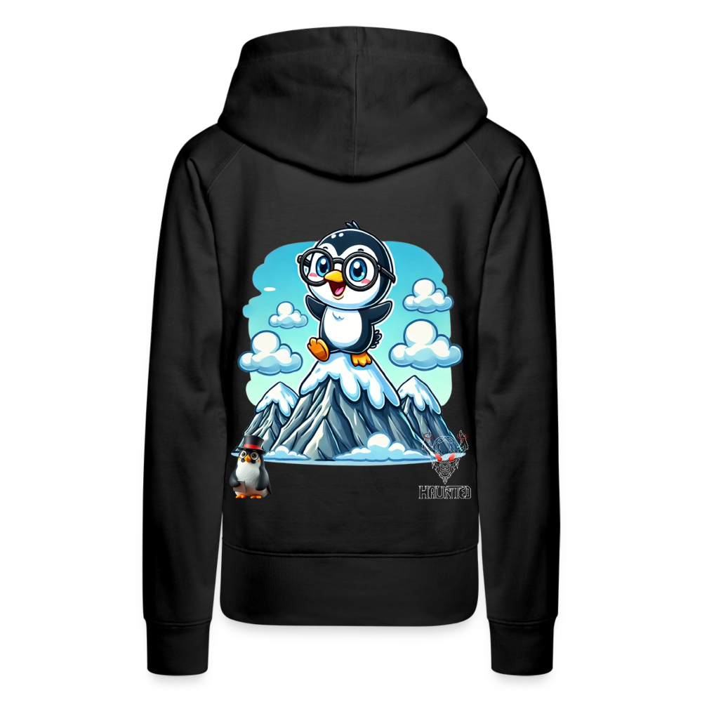 Women Hoodie KasPenguin on Top - Schwarz