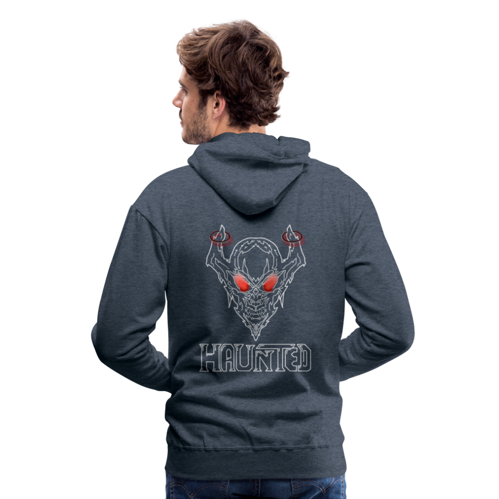 Men Hoodie Deamon White - Jeansblau