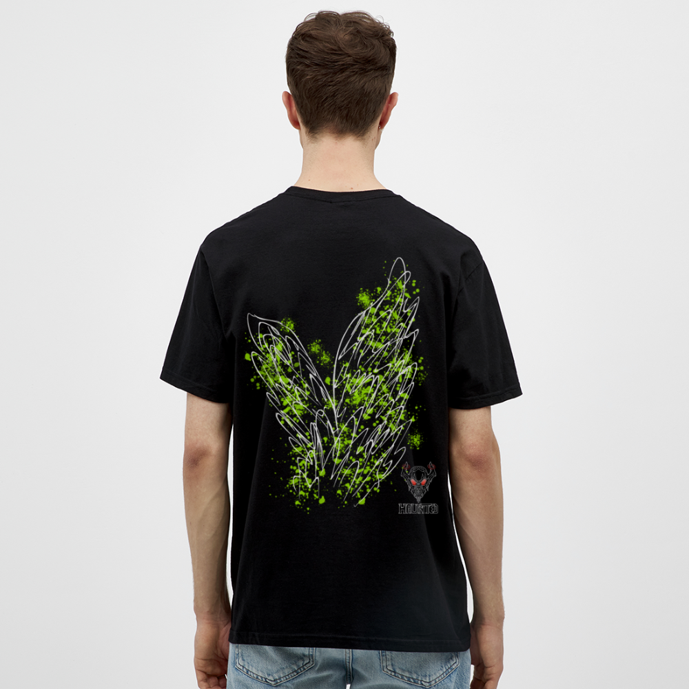 Men T-Shirt Poison Green Wings - Schwarz