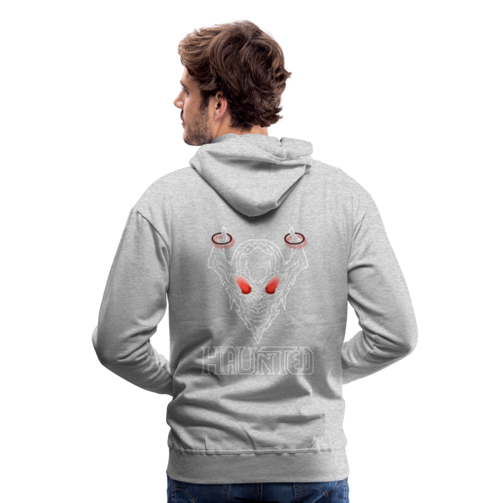 Men Hoodie Deamon White - Grau meliert