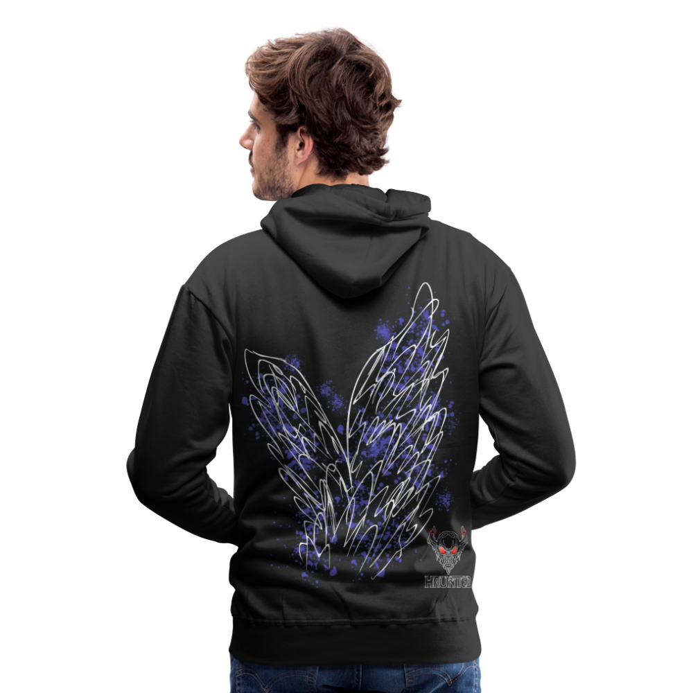Men Hoodie Light Blue Wings - Schwarz