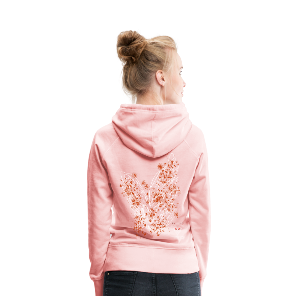 Women Hoodie Orange Wings - Kristallrosa