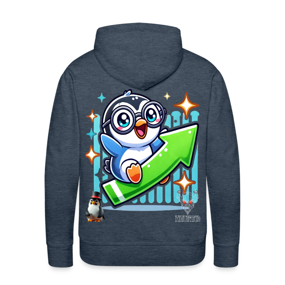 Men Hoodie KasPenguin Riding the Trend - Jeansblau