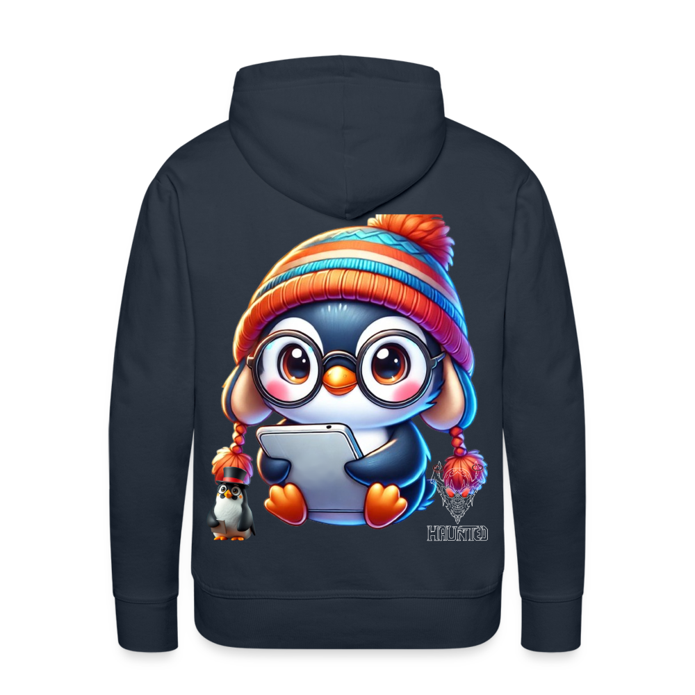 Men Hoodie KasPenguin with Pad - Navy