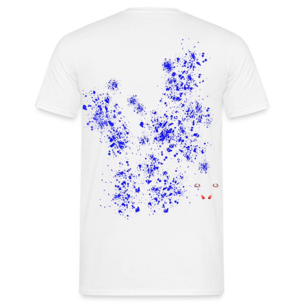Men T-Shirt Blue Wings - Weiß