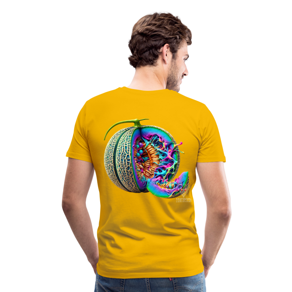 Men T-Shirt Neon Melon Art - Sonnengelb