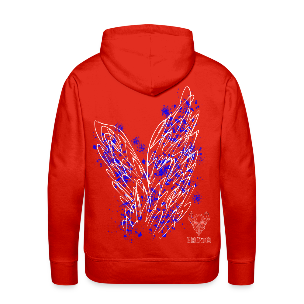 Men Hoodie Blue Wings - Rot