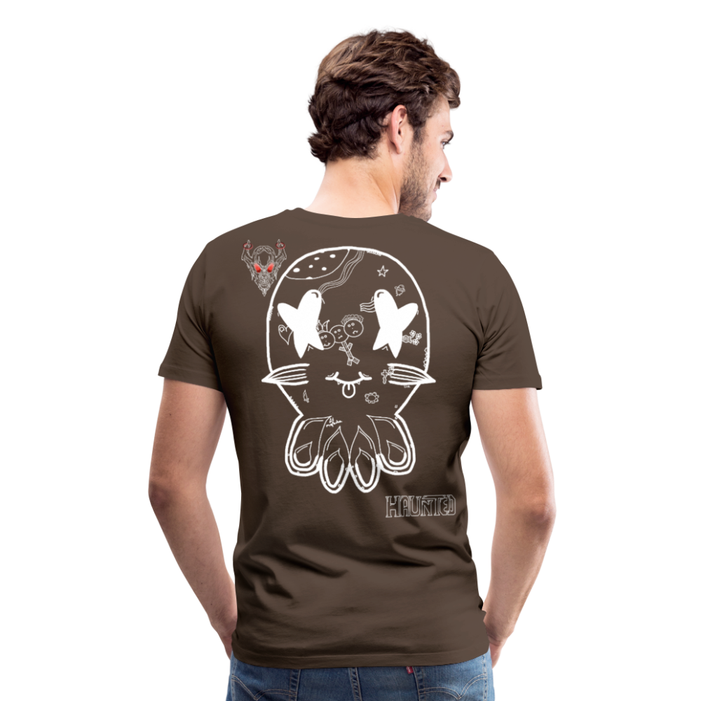 Man T-Shirt Ghost Doodle Light - Edelbraun