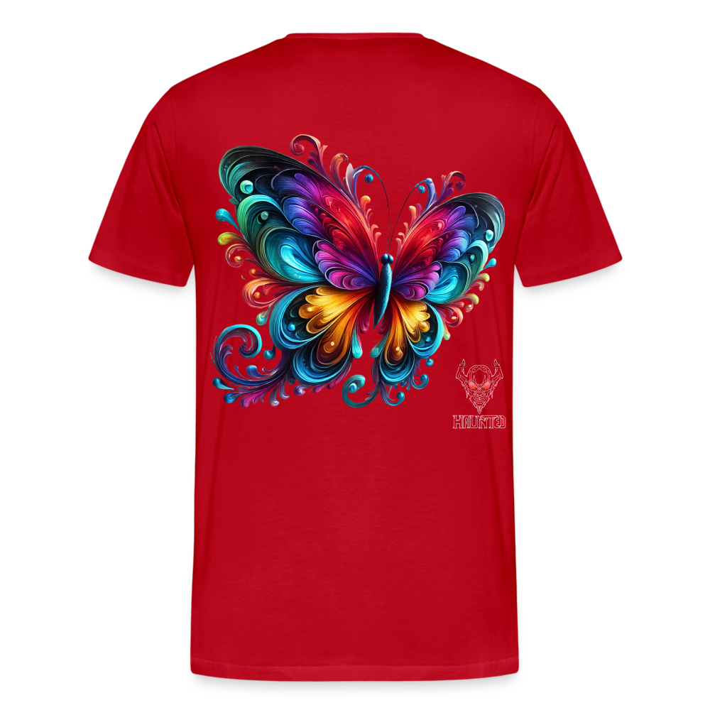 Men T-Shirt Radiant Butterfly Art - Rot