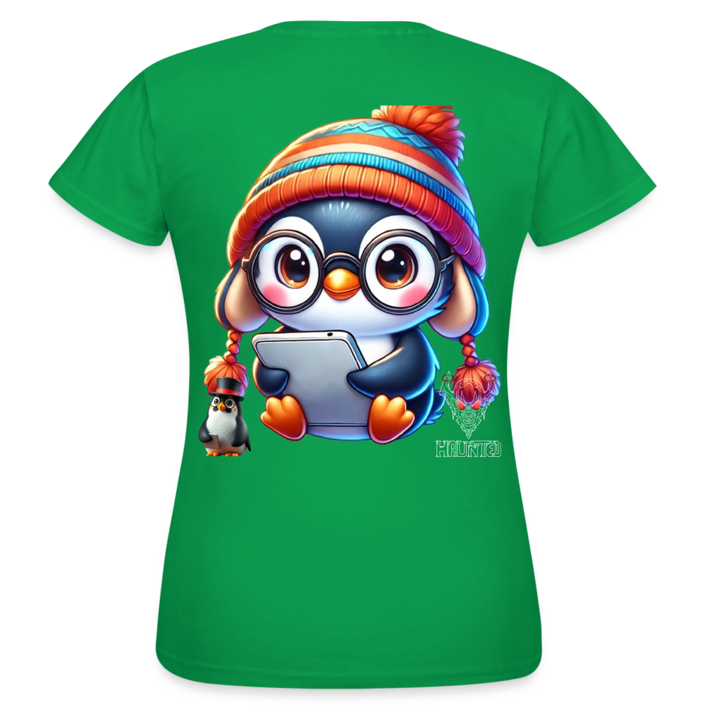 Women T-Shirt KasPenguin with Pad - Kelly Green