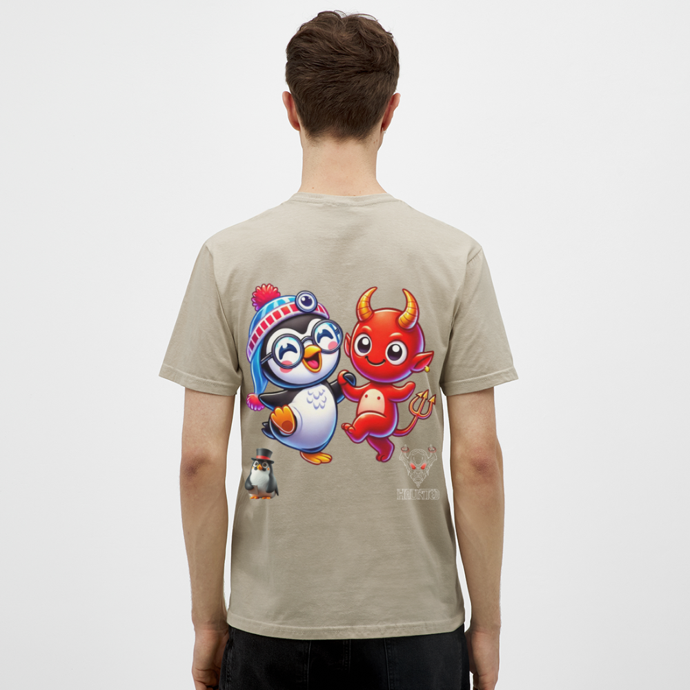 Men T-Shirt Dancing with Devil - Sandbeige