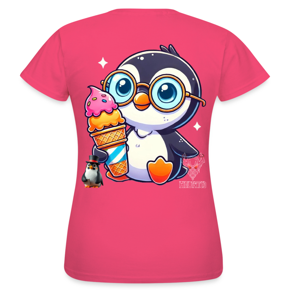 Women T-Shirt KasPenguin with Ice - Azalea