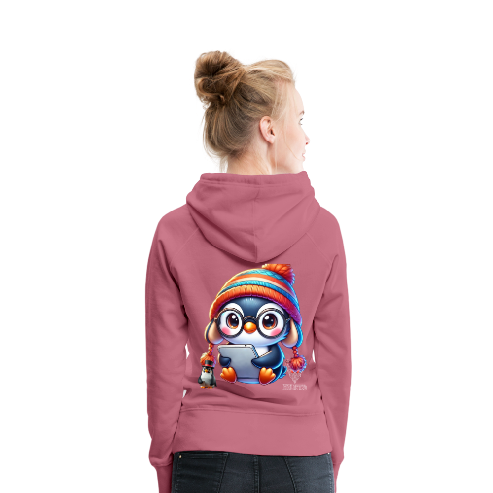 Women Hoodie KasPenguin with Pad - Malve