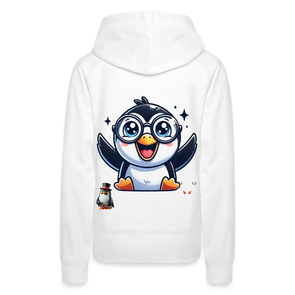 Women Hoodie KasPenguin Happy - Weiß