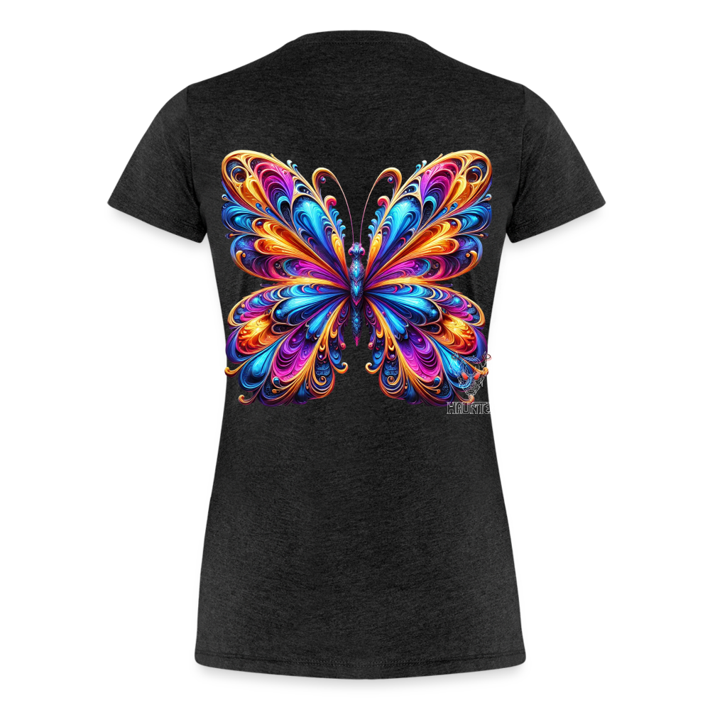 Woman T-Shirt Vibrant Butterfly Elegance - Anthrazit