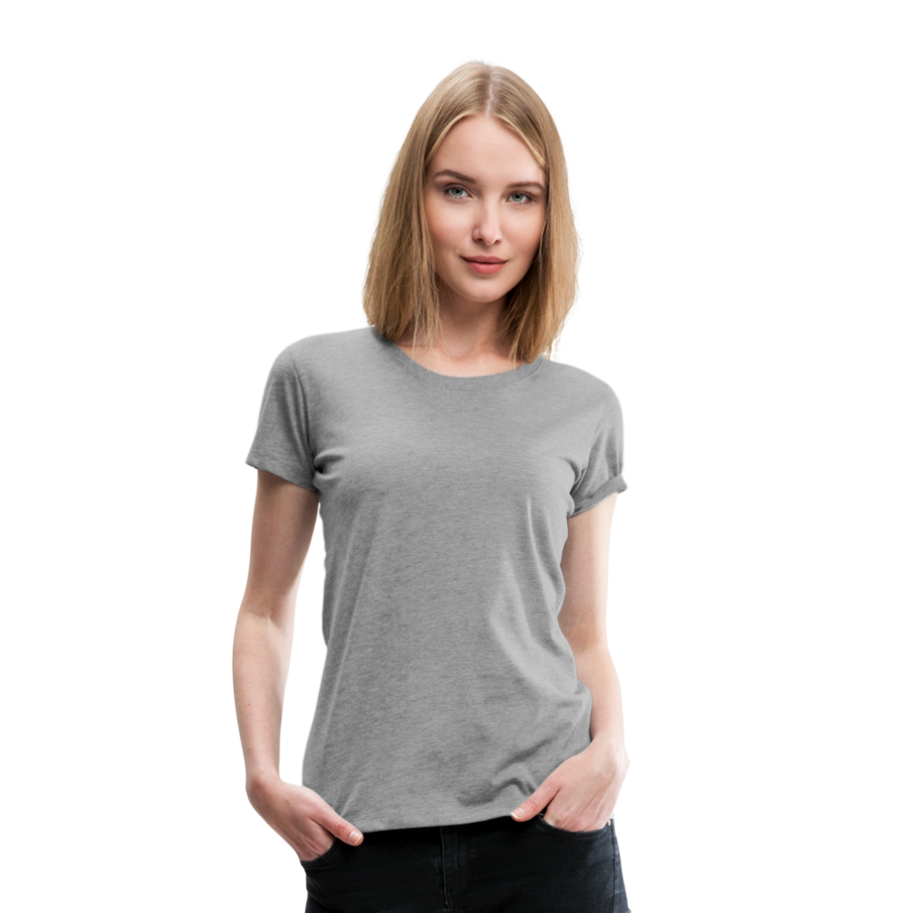 Woman T-Shirt Crown and Ring Light - Grau meliert