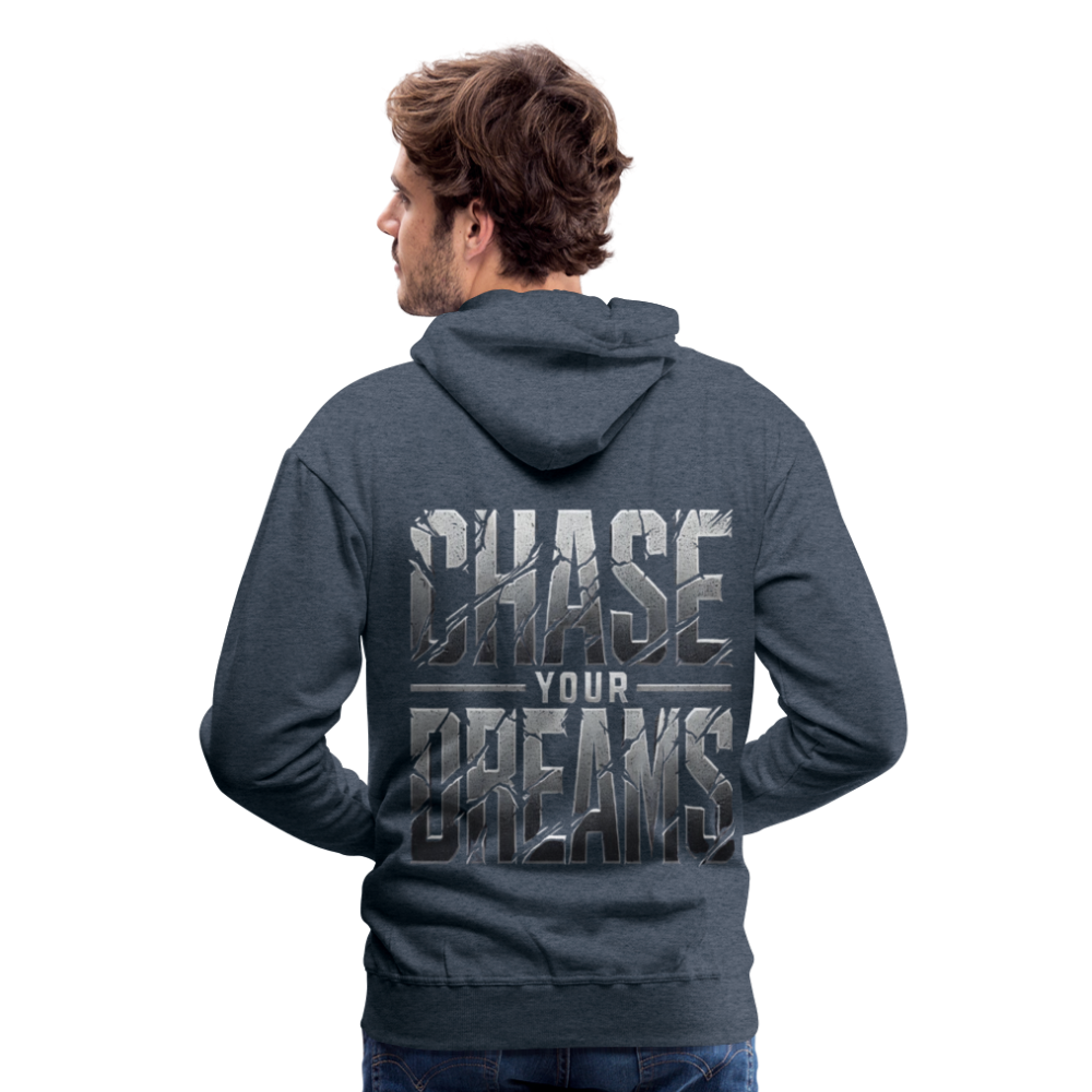 Men Hoodie Chase Your Dreams - Jeansblau