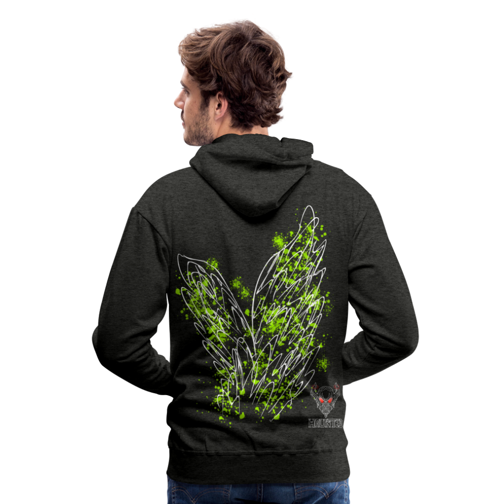 Men Hoodie Poison Green Wings - Anthrazit
