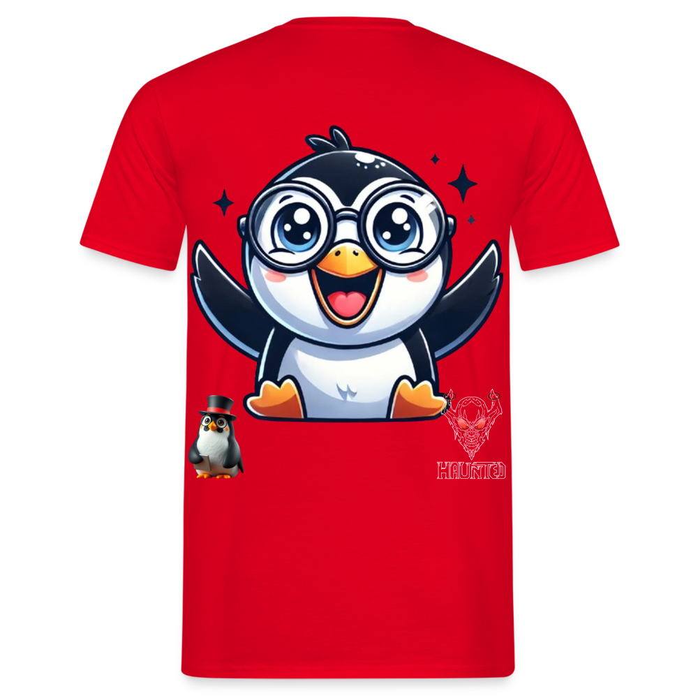 Men T-Shirt KasPenguin Happy - Rot