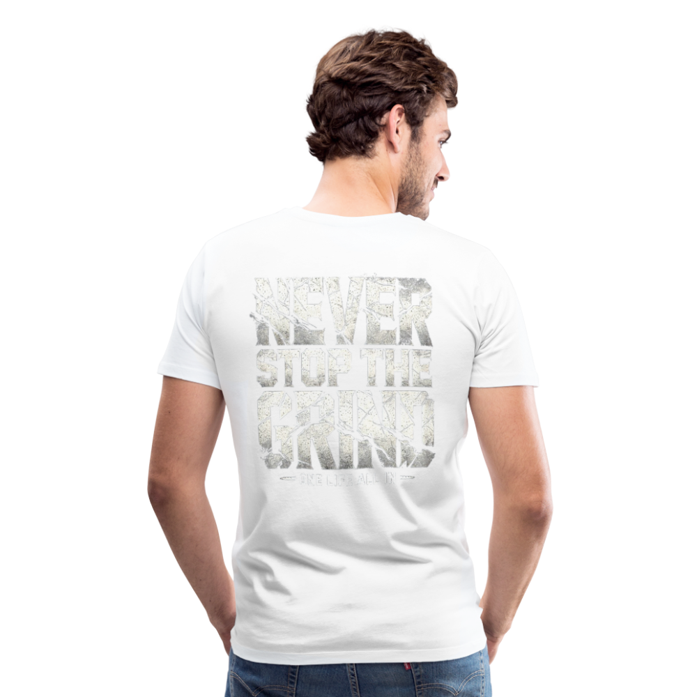 Men T-Shirt Never Stop The Grind - Weiß