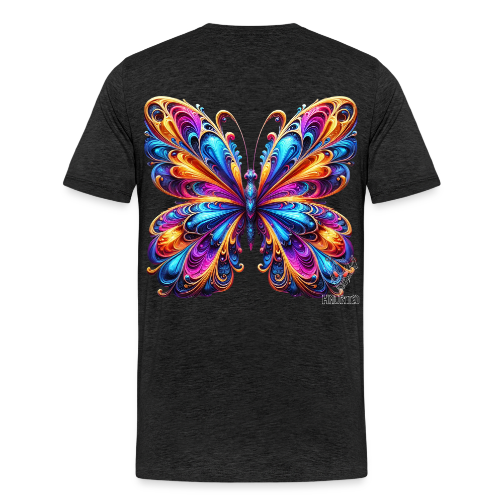 Men T-Shirt Vibrant Butterfly Elegance - Anthrazit