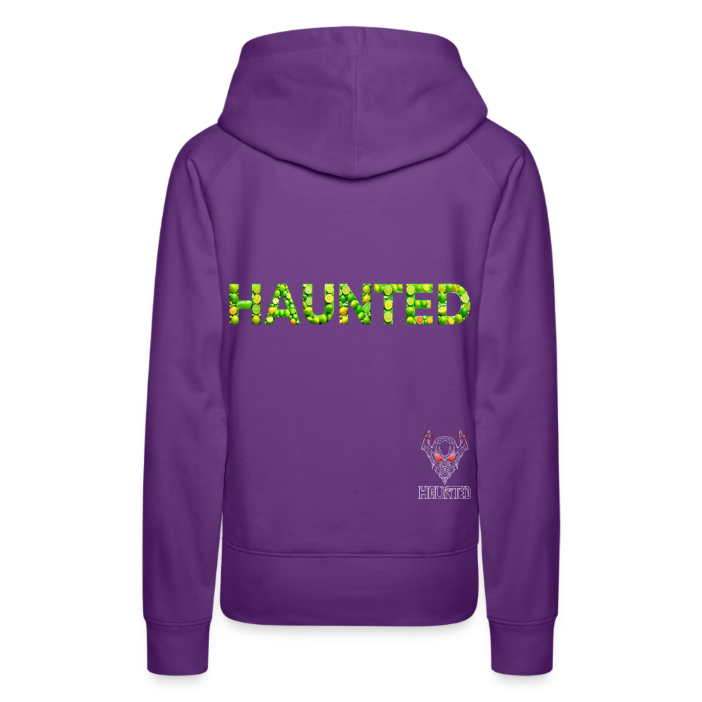 Women Hoodie Citrus Burst Splash - Purple