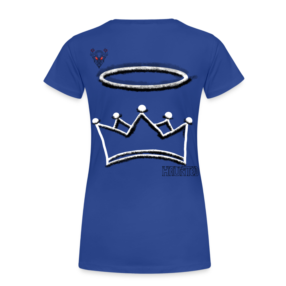 Woman T-Shirt Crown and Ring Dark - Königsblau