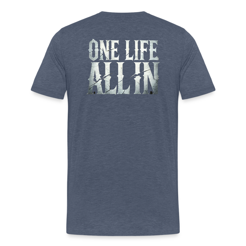 Women T-Shirt One Life All In - Blau meliert