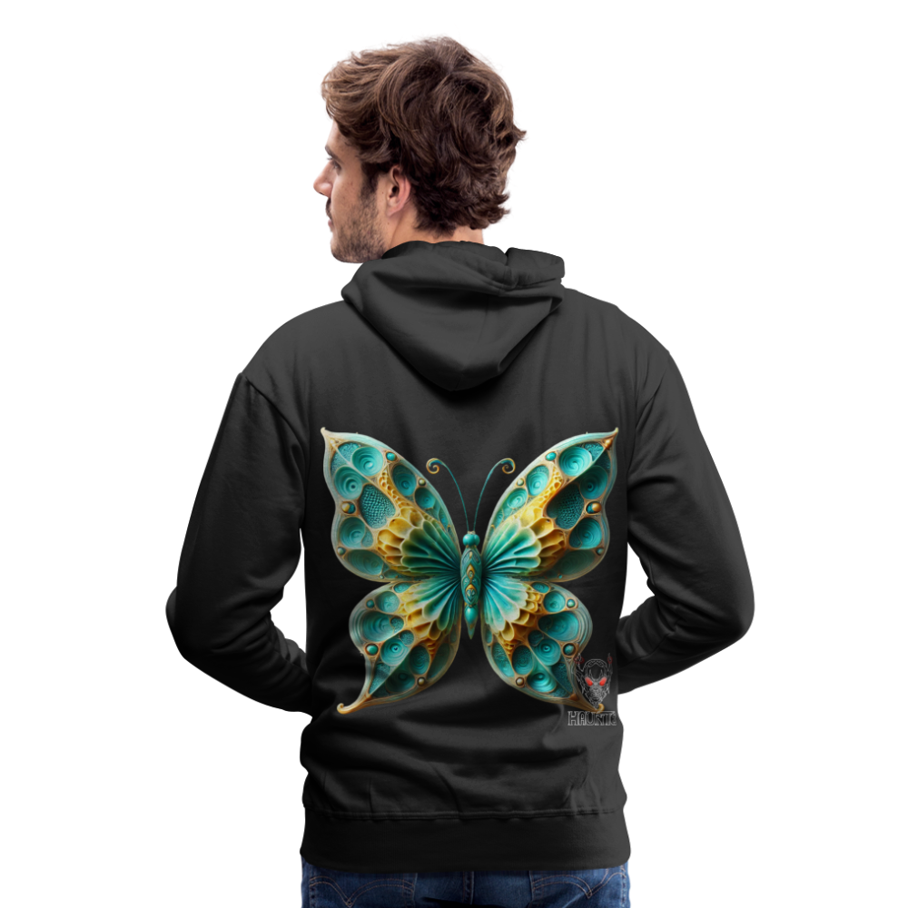 Men Hoodie Aqua Wing Symphony - Schwarz