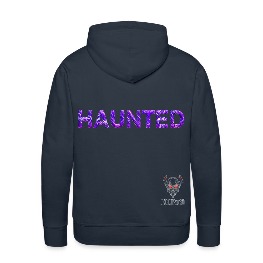 Men Hoodie Violet Whispers Essence - Navy
