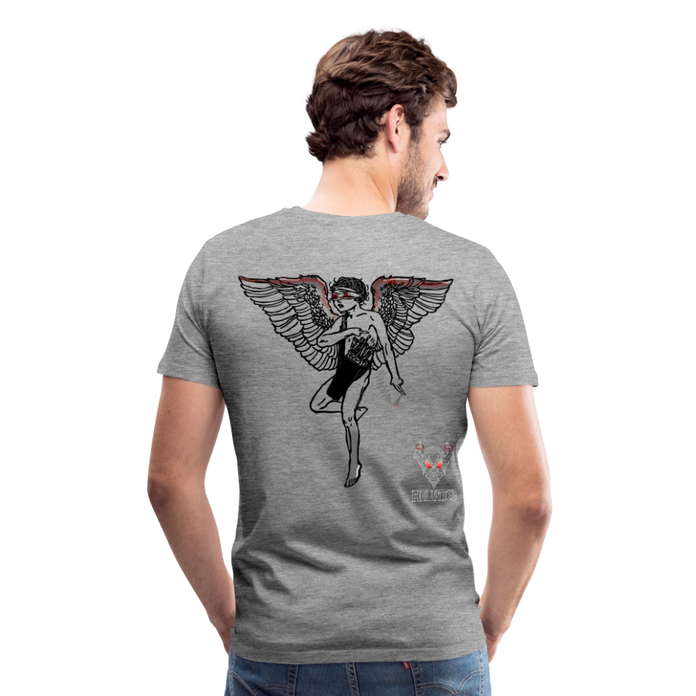 Men T-Shirt Angel bloody - Grau meliert
