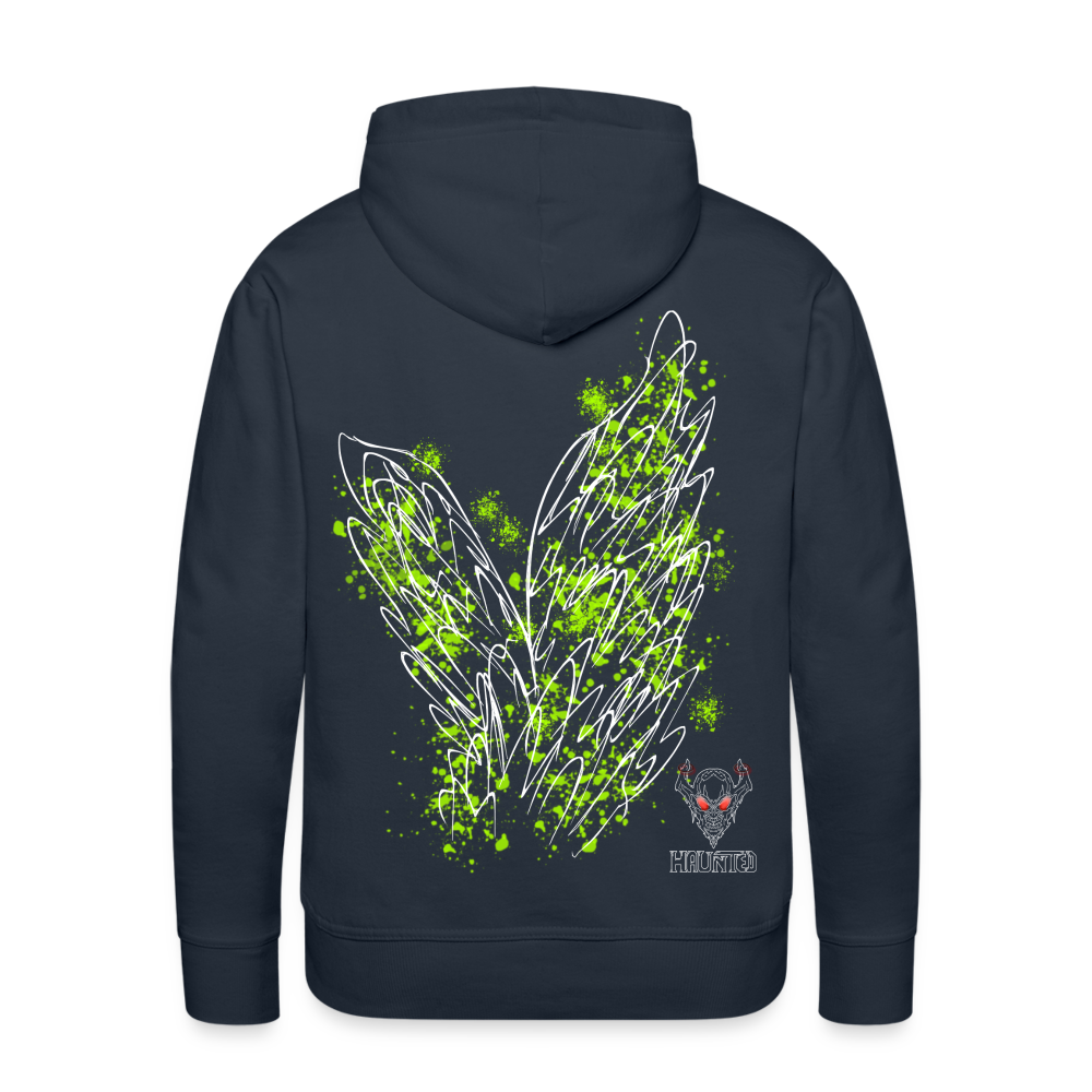 Men Hoodie Poison Green Wings - Navy