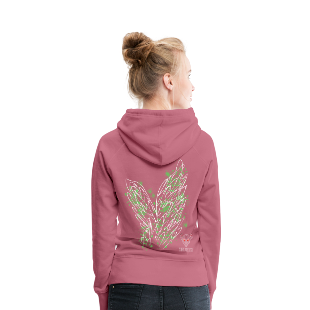 Women Hoodie Light Green Wings - Malve
