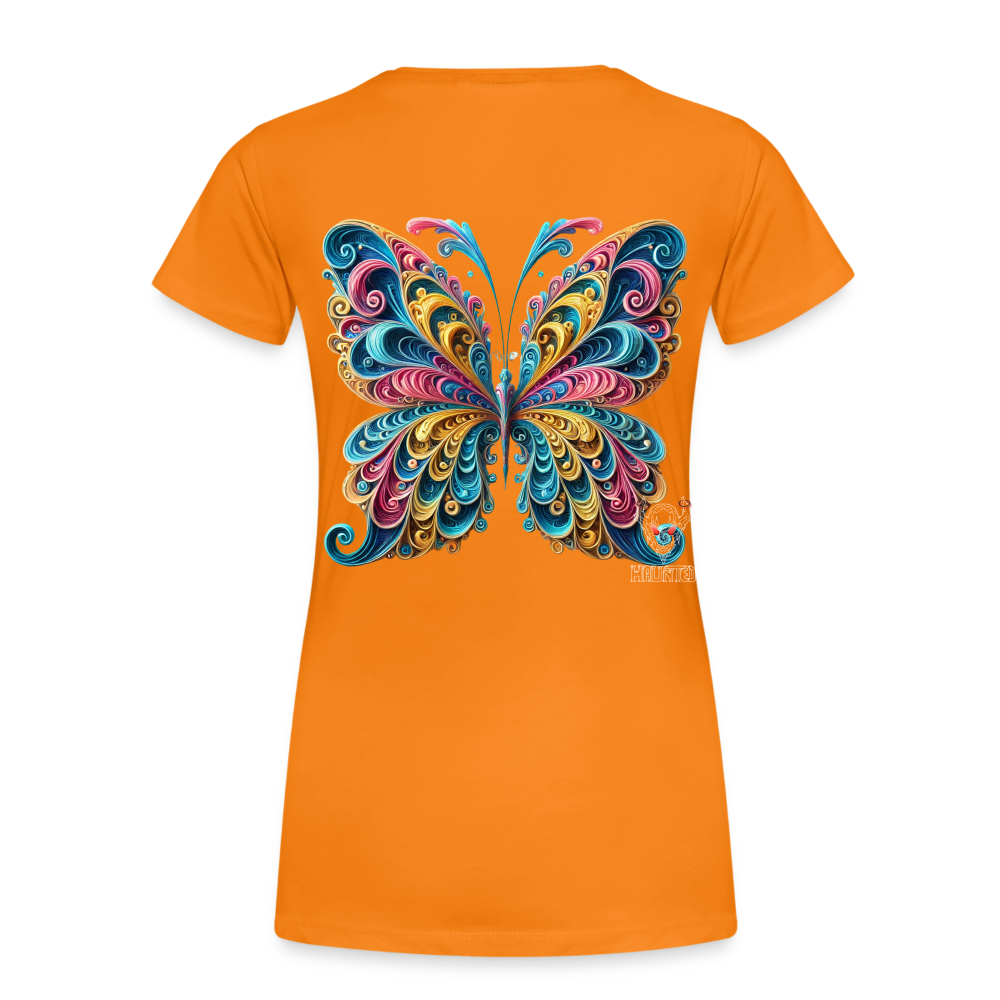 Woman T-Shirt Whimsical Butterfly Harmony - Orange