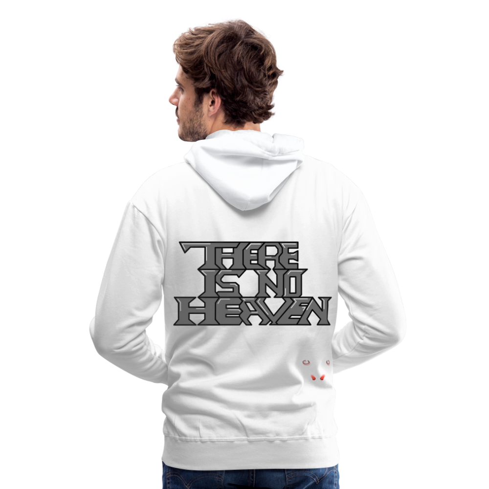 Men Hoodie There Is No Heaven Text - Weiß