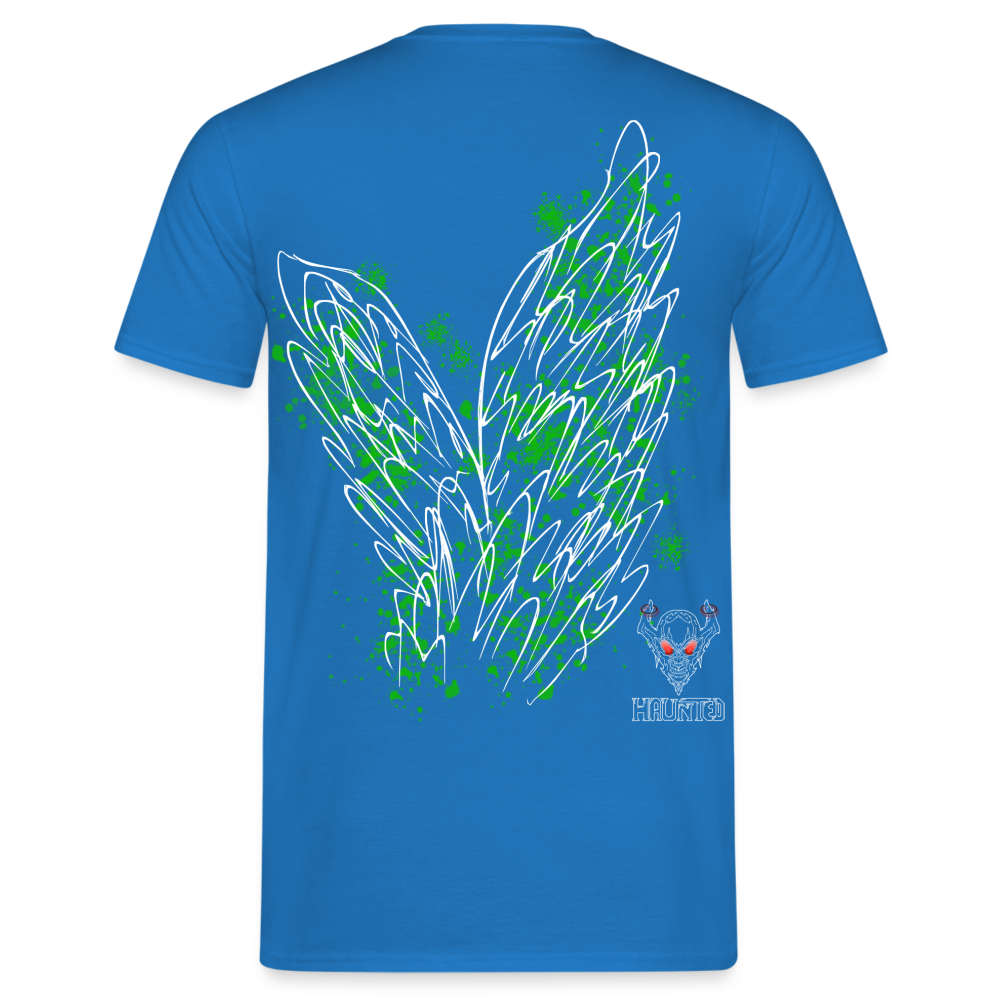 Men T-Shirt Green Wings - Royalblau